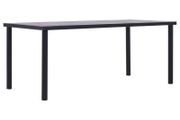 Dining Table Black and Concrete Grey 200x100x75 cm MDF