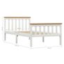Bed Frame White Solid Pinewood 90 x 190 cm Image 6