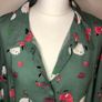 JD Williams green floral blouse (size 28) Image 2