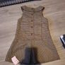 girls brown dogtooth dress from mothercare Image 4