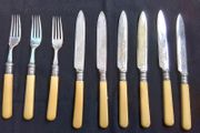 6.Old Table Knives And 3.Forks.