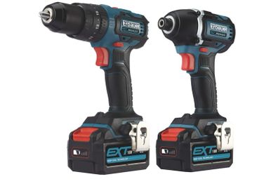 Erbauer ECD18-Li-2 / EID18-Li 18V 2 x 5.0Ah Li-Ion EXT Brushless Cordless Twin Pack