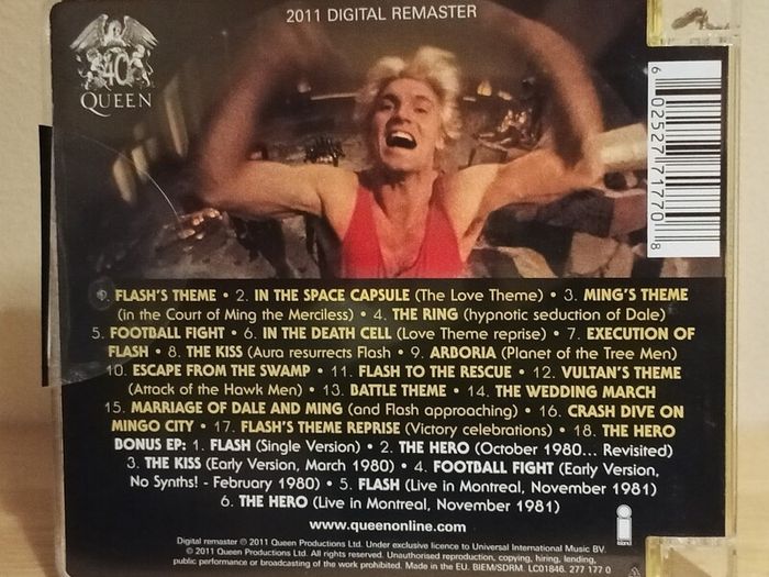 Queen Flash Gordon (soundtrack) 2011 2 CD Deluxe Edition, Remastered