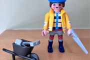 Vintage Playmobil 1992 Female Construction Worker &amp; Tools