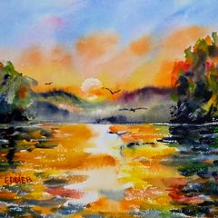 killarney sundown watercolour