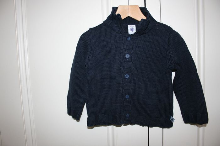 Petit Bateau Navy Cardigan Age 18 Months