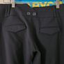 Topshop Y2K mid rise black flared wide leg ladies trousers Size 10 Image 4