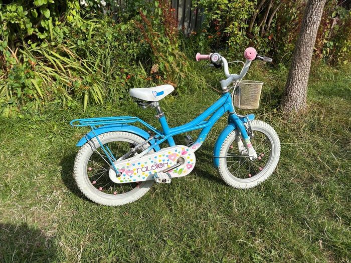 14" Kids Raleigh Bike with Basket & Carrier