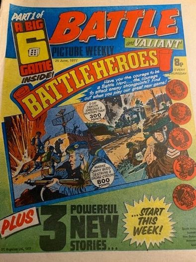 Battle & Valiant, Battle Picture Weekly Comics x 10 Including Issues 23rd-30th Apr 7th and 21st May thru 2nd July 1977- IPC Comics -Vintage UK Comics