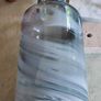 Ikea PS 2017 Glass Vase lina Vuorivirta Blue White Gray Swirl 10.5 INCHES  Sweden Image 6
