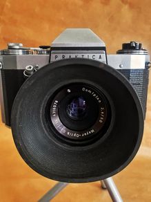 Praktica Nova IB camera with a Meyer Optik Gorlitz Domiplan 50mm lens F2.8 f22