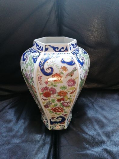 Antique Six Panel Vase