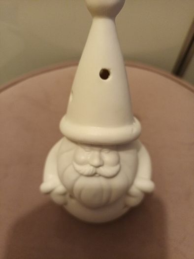 White ceramic christmas LED santa from Carraig Donn