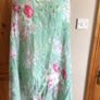 Beautiful Pastel Green Floral lightweight Snood Scarf Image 5