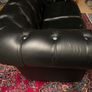 Black Leather Chesterfield sofa Image 3