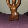 Carved Wooden Yoga Pose Woman Image 3