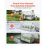 Raised Garden Bed with Cover, 1800 x 900 x 300 mm, Rectangular Galvanized Metal Planter Box Outdoor, with PE Greenhouse Cover & Gloves, Rustproof Alu-Zinc, for Growing Flowers Vegetables, Silver Image 3