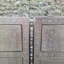 Embossed brass pair of tallboys Image 2