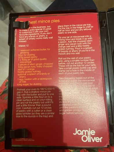 Jamie's Christmas rare retro dvd with recipe cards