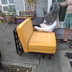 single metal bed rolls up to futon