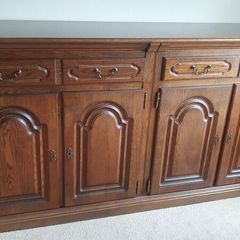 Solid wood side board