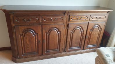 Solid wood side board