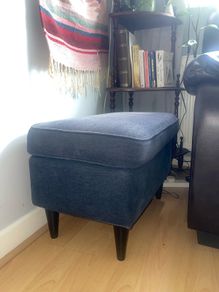 Blue ottoman