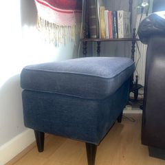 Blue ottoman