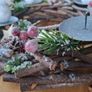 Christmas Wreath Table Centrepiece with 4 Tealight Candle Holders Image 3