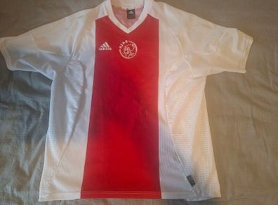 Official Vintage Adidas Ajax Amsterdam home jersey from the 2002-2004 era