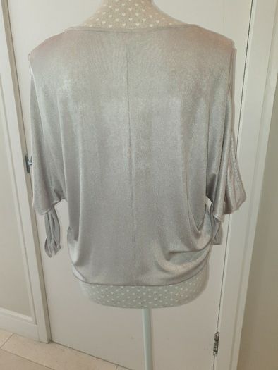 Next silver colour cold shoulder top uk8 bnwot