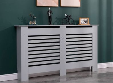 Grey Painted Radiator Cover Wall Cabinet Wood MDF Traditional Modern Large AVAILABLE IN WHITE OR GREY (FREE POSTAGE)