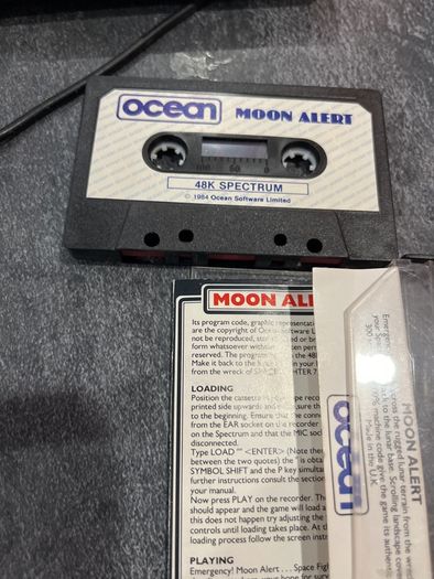RARE ZX Spectrum Moon Alert (Ocean Software, 1984) - Immaculate Bob Wakelin Artwork