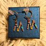 Initial M Monogram Crystal-Studded Rainbow Earrings Image 5