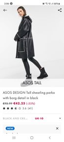 Black White Asos Coat