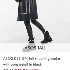 Black White Asos Coat