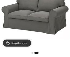 IKEA Ektorp dark grey 2 seater sofa covers
