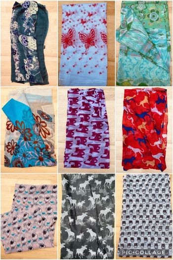 7000 Ladies Scarves - Full Size 150cm X 80cm - 120 Designs - Clearance!