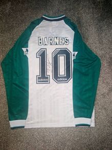 Liverpool legend John Barnes signed long sleeve jersey