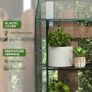46 x 143cm Mini Lean-To Greenhouse, with Three Inner Shelves Image 4