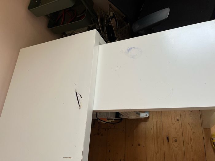 Ikea malm desk with pull out section