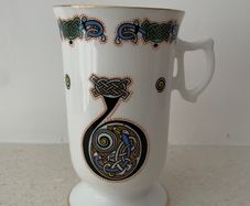Mug with letter B from the Book of Kells - Royal Tara Fine Bone China Mug with HARP-shaped handle - Nice gift for someone whose name starts with B
