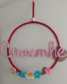 #BNWT brand new handmade crochet Caoimhe name hoop
