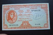 The Central Bank of Ireland. 10 shillings (1968)#4 Nice Condition!