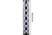 34.4" Barber Shop Led Checked Style Pole Light - Free Delivery Or Pick Up In Store