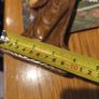 Vintage wall hanging wood carved  of Trip person carry water pot. Image 5