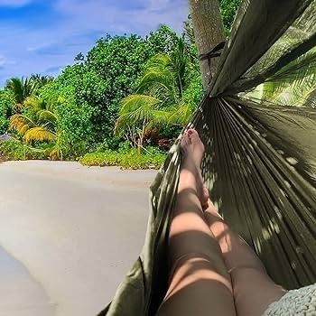 NEW SALE | Travel Bug Net Camping Hammock | 300kg Load Capacity,| 2 x Premium Carabiners,4 x Nylon Slings Included | For Outdoor Indoor Garden