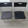 Black Folding Chairs (Set of 2) Image 2