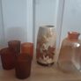 Vase x 2 plus 4 Glass Tealight Holder's all for 14.00euro .. Price Drop Image 7