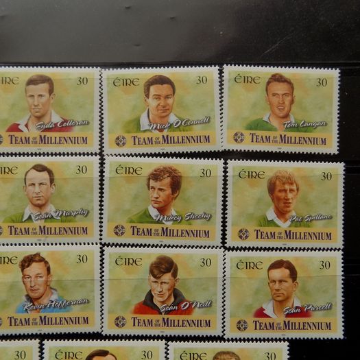 Ireland 1999 GAA Millenium Football Team Stamp Set.MNH.